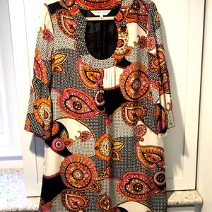 Multi-colored Trina Turk dress, size 12.